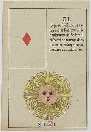 Lenormand Karte 31 Sonne, alte französische Karte um 1900