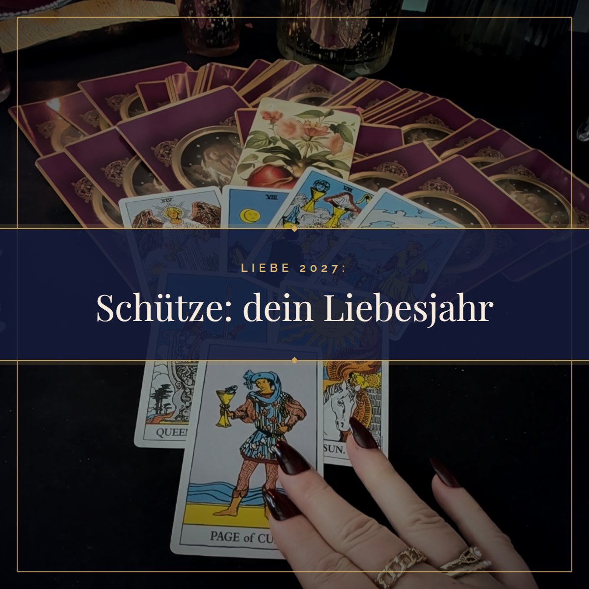 Schütze Liebe 2027: Was dir das Jahr in der Liebe bringt: Tarotkarten im Kerzenlicht